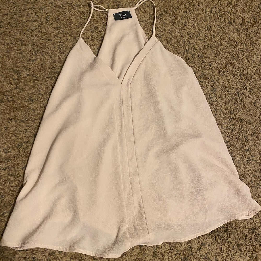 Vici spaghetti razor back flowy top